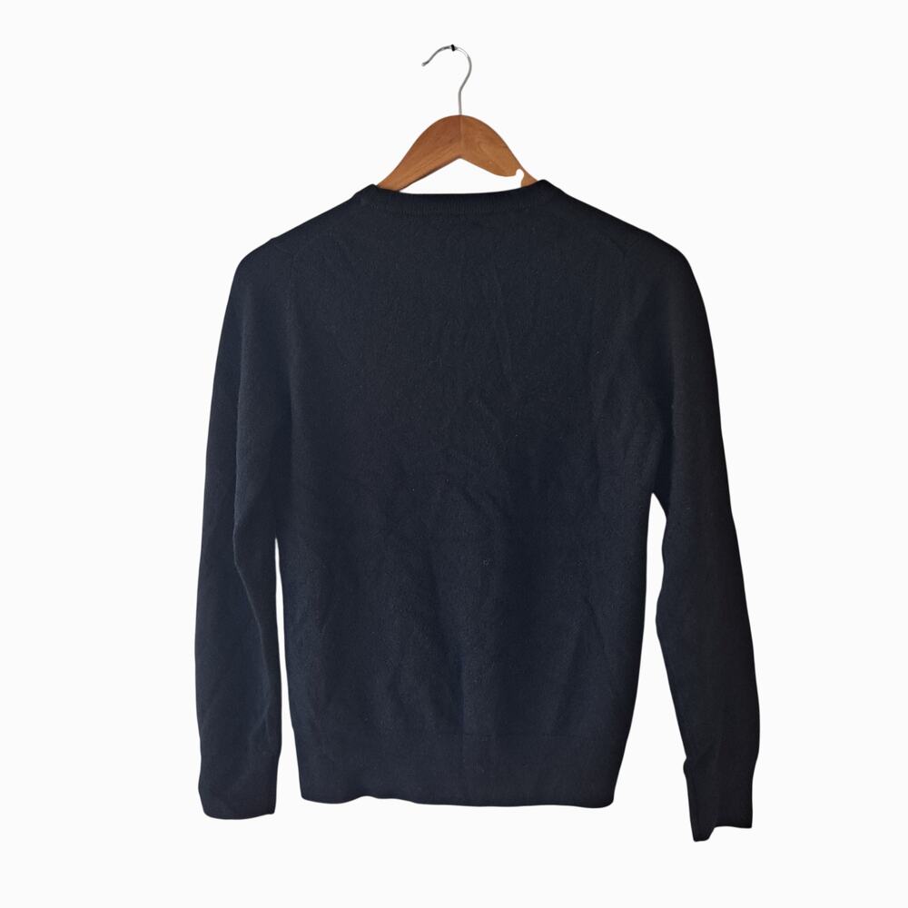 NWT Quince Mongolian Cashmere Crewneck Sweater Long Sleeve Black Womens Size XS - Picture 3 of 11